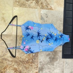 Size 12 Blue Floral Athena Collection One Piece
